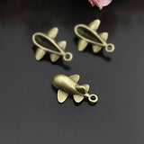 20PCS Antique Bronze Small Plane Charms Pendants 23x18MM