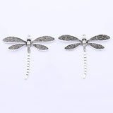 3Pcs Tibetan Silver Insect Dragonfly Charms Pendants DIY Jewelry Making