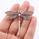 3Pcs Tibetan Silver Insect Dragonfly Charms Pendants DIY Jewelry Making