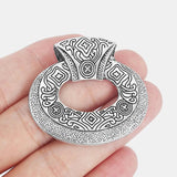 2pcs Oval Boho Paisley Flower Charms Pendant Jewelry Findings 42x45mm