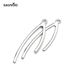 Stainless Steel Simple Charms Pendant for DIY Jewelry Making