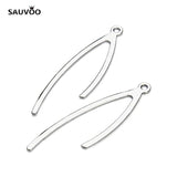 Stainless Steel Simple Charms Pendant for DIY Jewelry Making