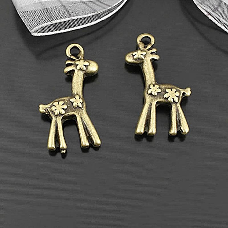 100g Antique Bronze Deer Charms Pendants DIY Jewelry Findings