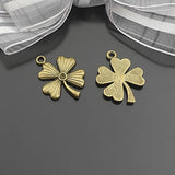 100g Antique Bronze Lucky Flower Charms Pendants DIY Jewelry Findings
