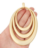 Matte Hollow Open Large Round 3 Circles Charms Pendants for Necklace