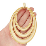 Matte Hollow Open Large Round 3 Circles Charms Pendants for Necklace