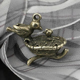 20PCS 18x14MM Antique Bronze Bird Charms Pendants DIY Jewelry Making