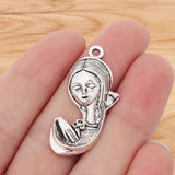 10 Tibetan Silver Goddess Charms Pendants for DIY Necklace Making 39x18mm