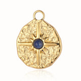 3pcs Crescent Mirror Polished Stainless Steel Charm Pendant