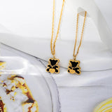Stainless Steel Bear Pendant Necklace Colorless Waterproof Charms for Women