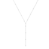 Silver Beads Chain Necklace Tassel Clavicle Chain Party Jewelry