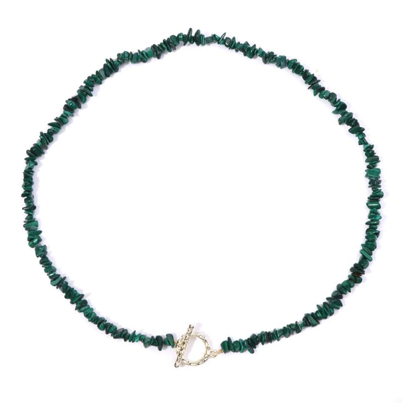 Green Aventurine Gravel Bead Necklace Reiki Jewelry