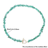 Green Aventurine Gravel Bead Necklace Reiki Jewelry