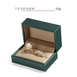 Green PU Leather Jewelry Box for Rings, Earrings, Bracelets