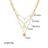 316L Stainless Steel Heart Tree Beads Pendant Necklace For Women