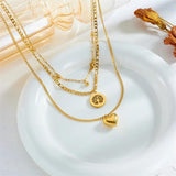316L Stainless Steel Heart Tree Beads Pendant Necklace For Women