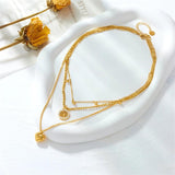 316L Stainless Steel Heart Tree Beads Pendant Necklace For Women