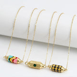 Evil Eye Charms Copper Necklace for Women