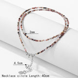 Multicolor Mini Beads Necklace 2mm Choker for Men Women