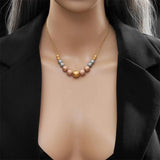 316L Stainless Steel Beads Ball Necklace Waterproof Choker Chain