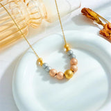 316L Stainless Steel Beads Ball Necklace Waterproof Choker Chain