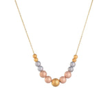 316L Stainless Steel Beads Ball Necklace Waterproof Choker Chain