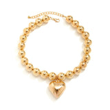 Punk Big Love Heart Pendant Choker Necklace Vintage Grunge Jewelry