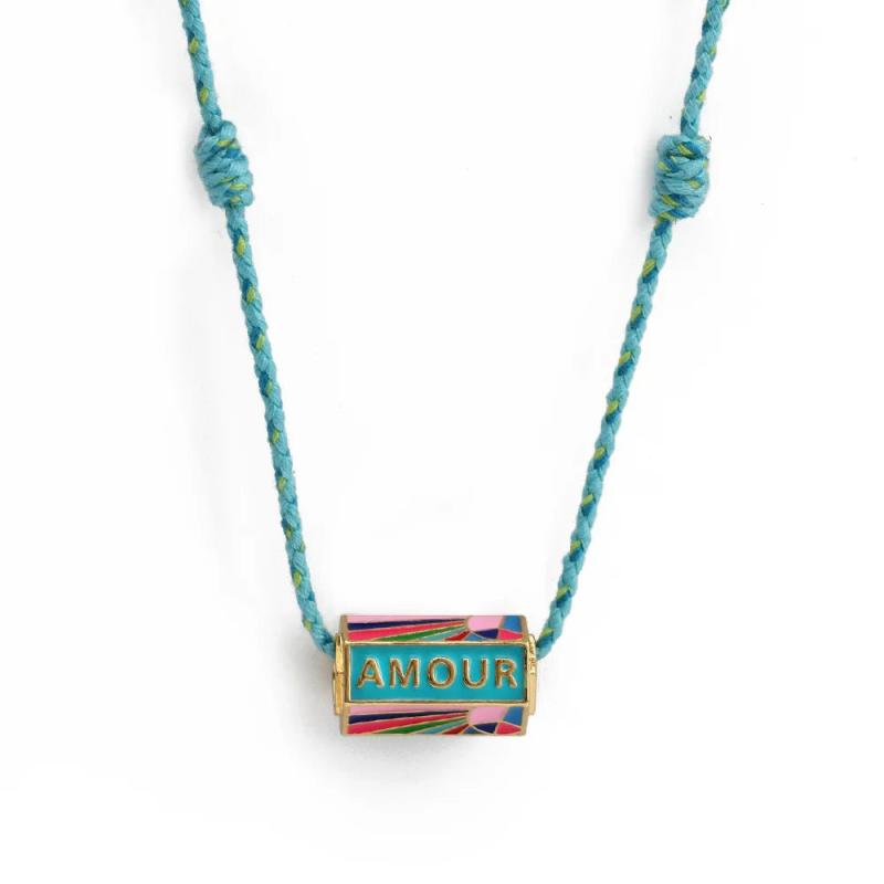 Multi-Color Rope Necklace Lucky Eye Charm Women's Choker