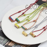 Multi-Color Rope Necklace Lucky Eye Charm Women's Choker