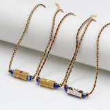 Multi-Color Rope Necklace Lucky Eye Charm Women's Choker
