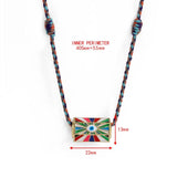 Multi-Color Rope Necklace Lucky Eye Charm Women's Choker