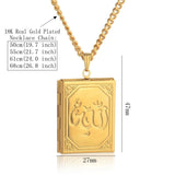 Islamic Jewelry Choker Allah Necklace Vintage Style Stainless Steel Chain
