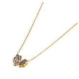 Colorful Rhinestone Butterfly Pendant Necklace for Women