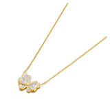 Colorful Rhinestone Butterfly Pendant Necklace for Women