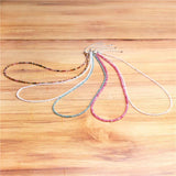 Natural Stone Chokers Tiny Spinels Beads Necklace Chain For Woman