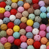20Pcs 14mm Colorful Round Beads Silicone Chew Beads For Nursing Teether
