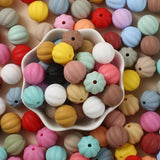 20Pcs 14mm Colorful Round Beads Silicone Chew Beads For Nursing Teether