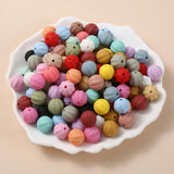20Pcs 14mm Colorful Round Beads Silicone Chew Beads For Nursing Teether