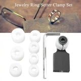 Jewelry Ring Setter Clamp with 7 Dies Locator Fixture Diamond Setting Tool