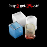 Round Brush Pot Crystal Silicone Mould DIY Epoxy Resin Necklace Pendant Mold