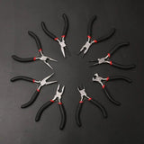 Mini Pliers Tools Set for Jewelry Making Beading Round Flat Long Needle Nose Cut
