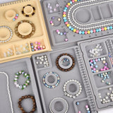 Flocked Bead Tray Board Bracelet Necklace Beading Accessories