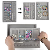 Flocked Bead Tray Board Bracelet Necklace Beading Accessories