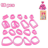 18Pcs Set Clay Earring Cutter Geometric Shape Clay Pendant
