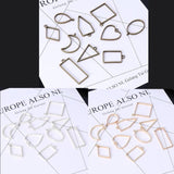 10Pcs Geometric Hollow Pressed Flower Pendant Resin Jewelry Making