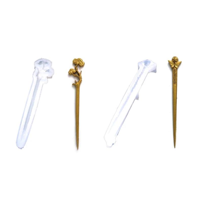 Flower Hair Pin Resin Mold DIY Craft Tool