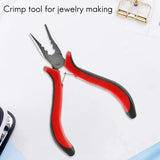 45 Steel Jewelry Bead Crimper Tool - For Jewelry Making - Red