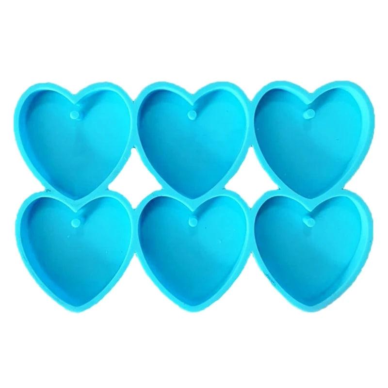 Silicone Mirror Heart Tag Mold for Resin Casting