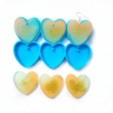 Silicone Mirror Heart Tag Mold for Resin Casting