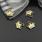 50PCS Small Crown Charms Antique Silver DIY Jewelry Making Supplies 12x10MM